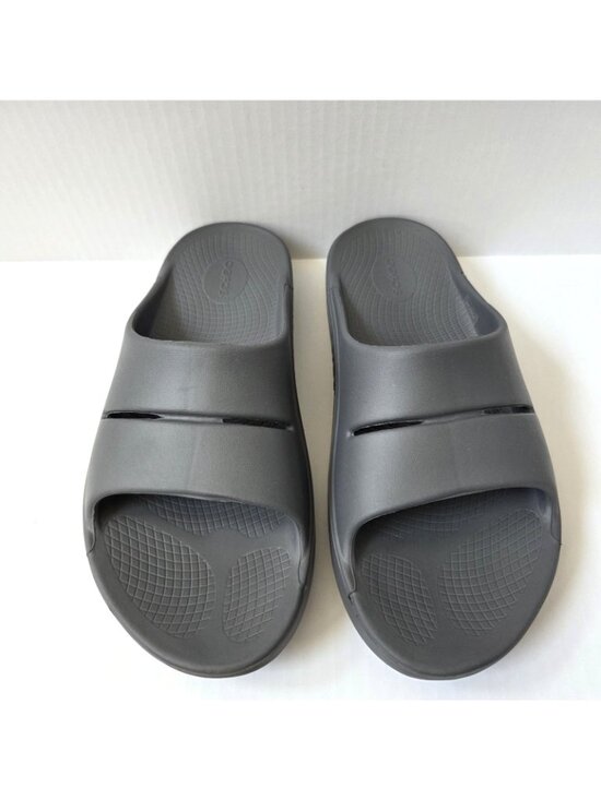 Oofos Ooahh Slide Sandals Mens 11 Gray Recovery Comfort Shoes Womens 13 main image 4